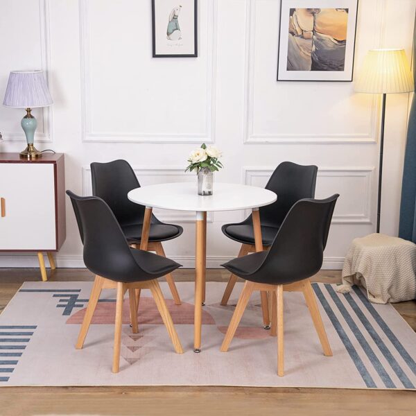 Dining-chair-black-set-of-4-faux-leather-wooden-legs