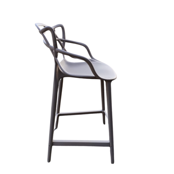 Masters Plastic Bar Stool Set of 2, 4, 6 Black Grey White - Image 28