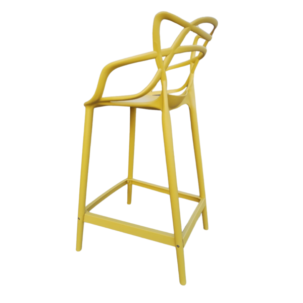 Masters Plastic Bar Stool Set of 2, 4, 6 Black Grey White - Image 23