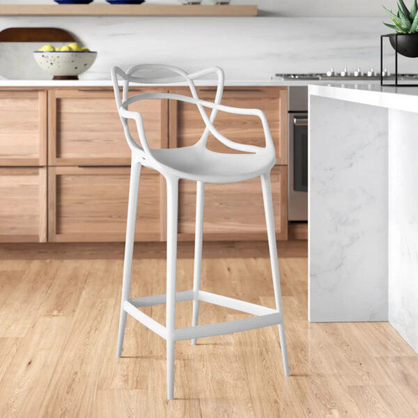 Kartell Masters Plastic Bar Stool Set of 2, 4, 6 Black Grey White