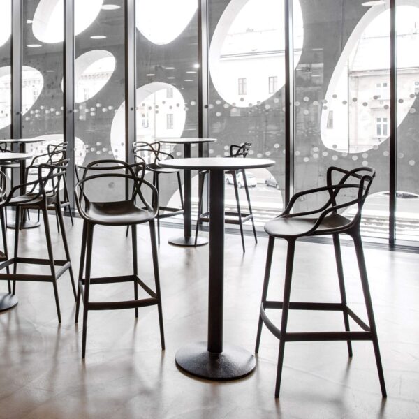 Kartell Masters Plastic Bar Stool Set of 2, 4, 6 Black Grey White