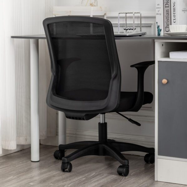 Office Desk Chair with Swivel Lumbar Support and Reclining