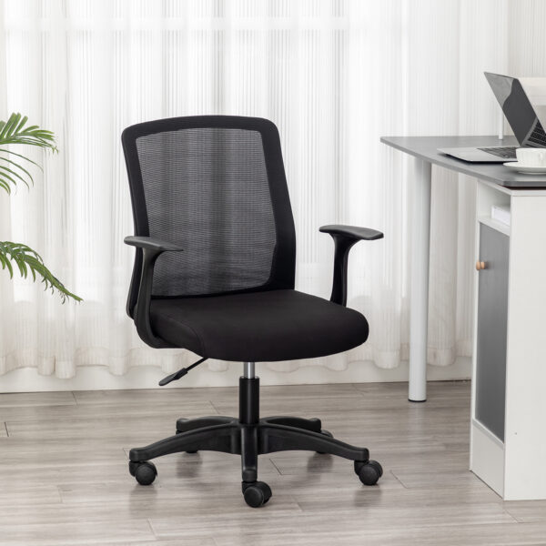 Office Desk Chair with Swivel Lumbar Support and Reclining