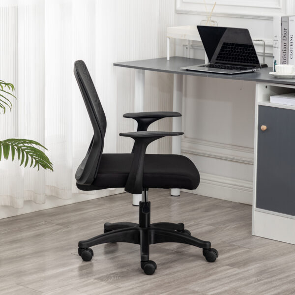 Office Desk Chair with Swivel Lumbar Support and Reclining