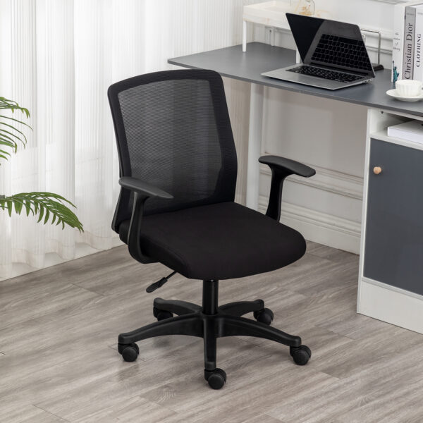 Office Desk Chair with Swivel Lumbar Support and Reclining