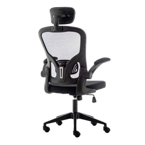 High Back Office Chair with Headrest Armrest Swivel Lumbar Support and Reclining