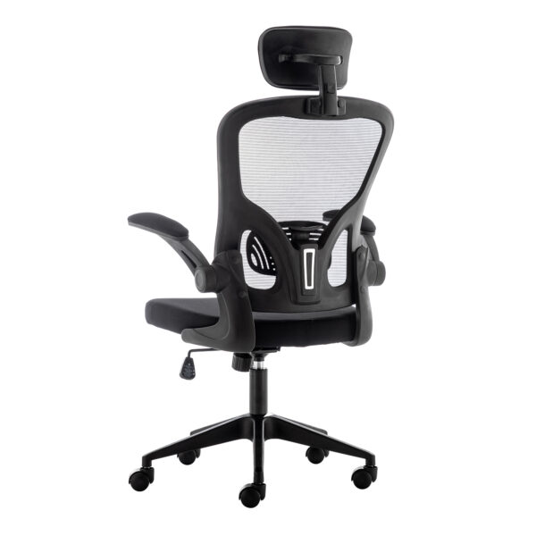 High Back Office Chair with Headrest Armrest Swivel Lumbar Support and Reclining