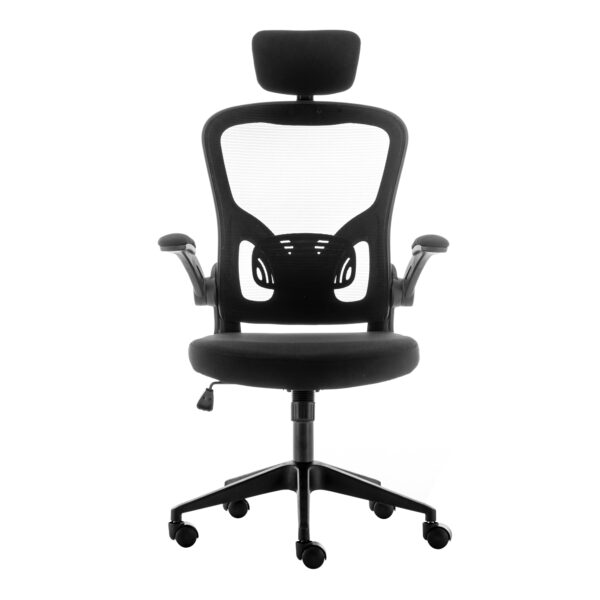 High Back Office Chair with Headrest Armrest Swivel Lumbar Support and Reclining