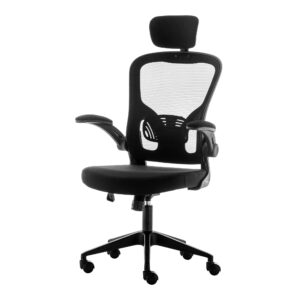 High Back Office Chair with Headrest Armrest Swivel Lumbar Support and Reclining