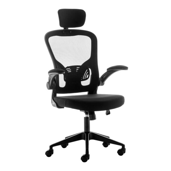 High Back Office Chair with Headrest Armrest Swivel Lumbar Support and Reclining