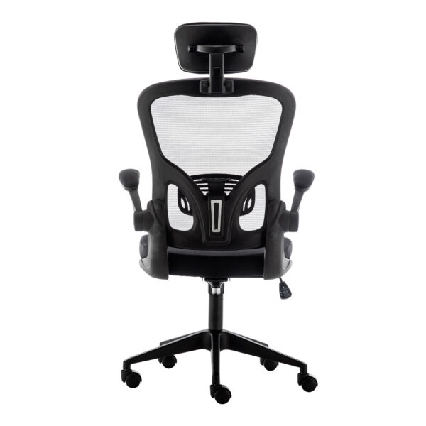 High Back Office Chair with Headrest Armrest Swivel Lumbar Support and Reclining