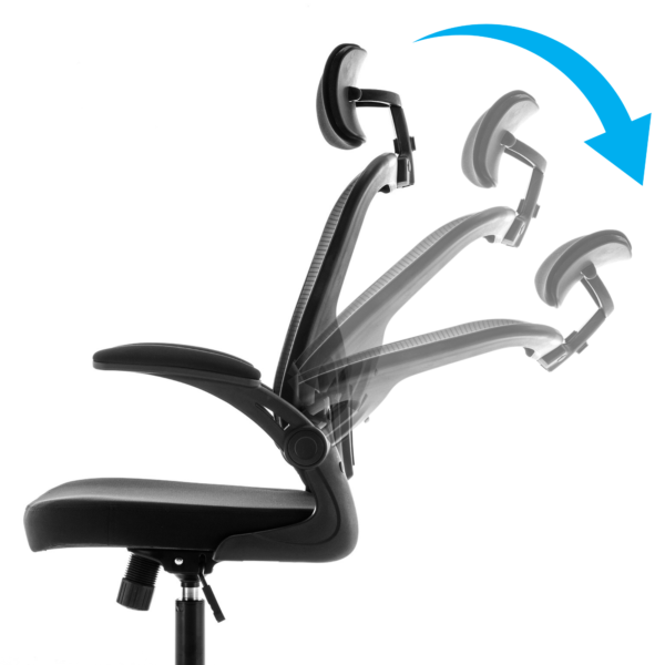 High Back Office Chair with Headrest Armrest Swivel Lumbar Support and Reclining