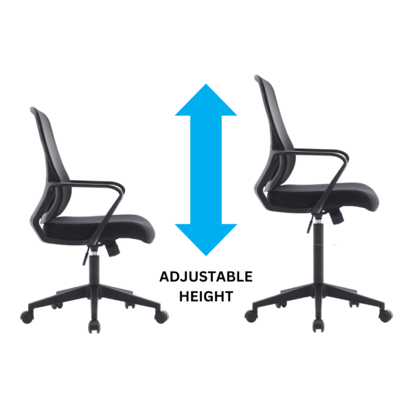 Office Desk Chair with Swivel Lumbar Support and Reclining