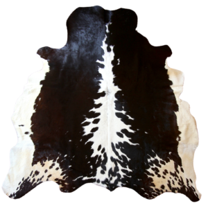 Cowhide-Rug-Hereford-Black-Animal-Skin-Natural-Leather-Area-Rug