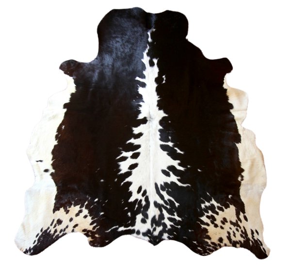 Cowhide-Rug-Hereford-Black-Animal-Skin-Natural-Leather-Area-Rug