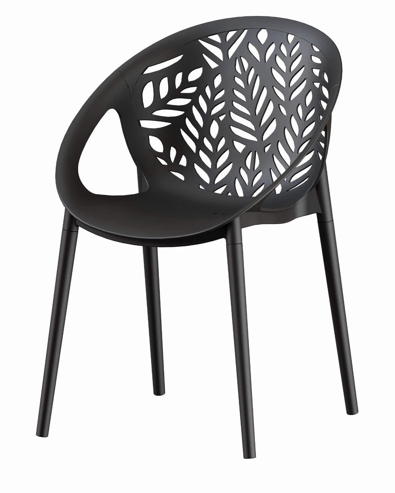 plastic-stacking-outdoor-garden-chair-leaf-black